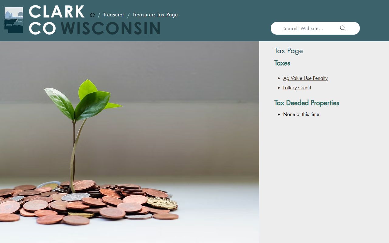 Clark County Property Tax Records treasurer website screenshot