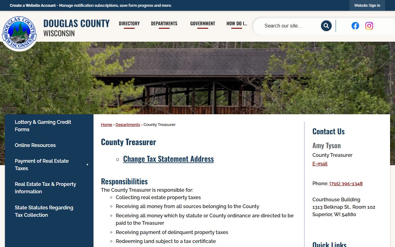 Douglas County Property Tax Records treasurer screenshot