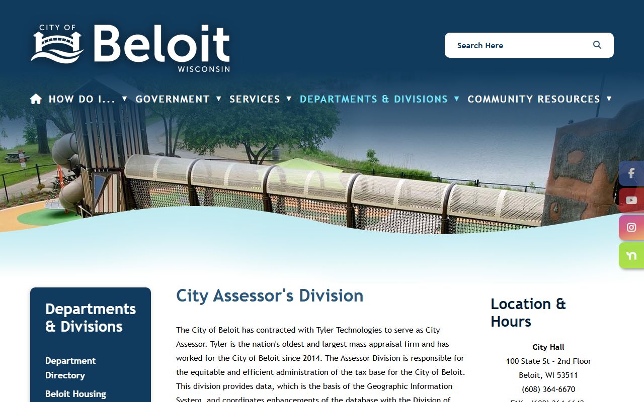 Beloit Property Tax Records assessor division reference