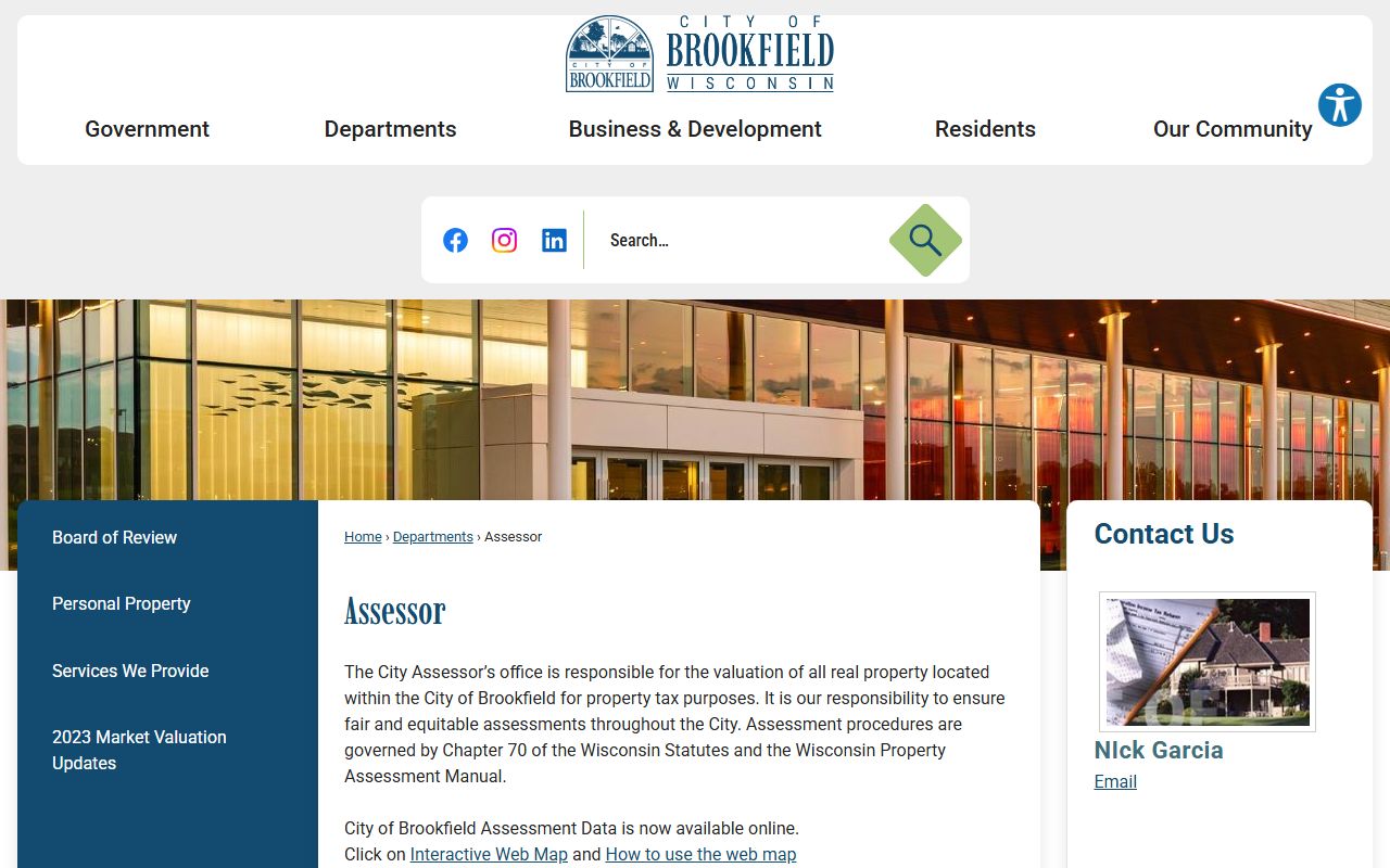 Brookfield Property Tax Records assessor reference