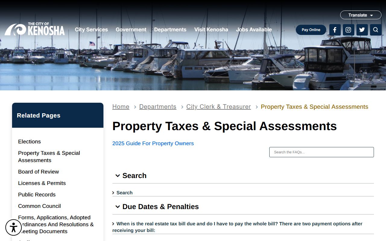 Kenosha Property Tax Records treasurer reference