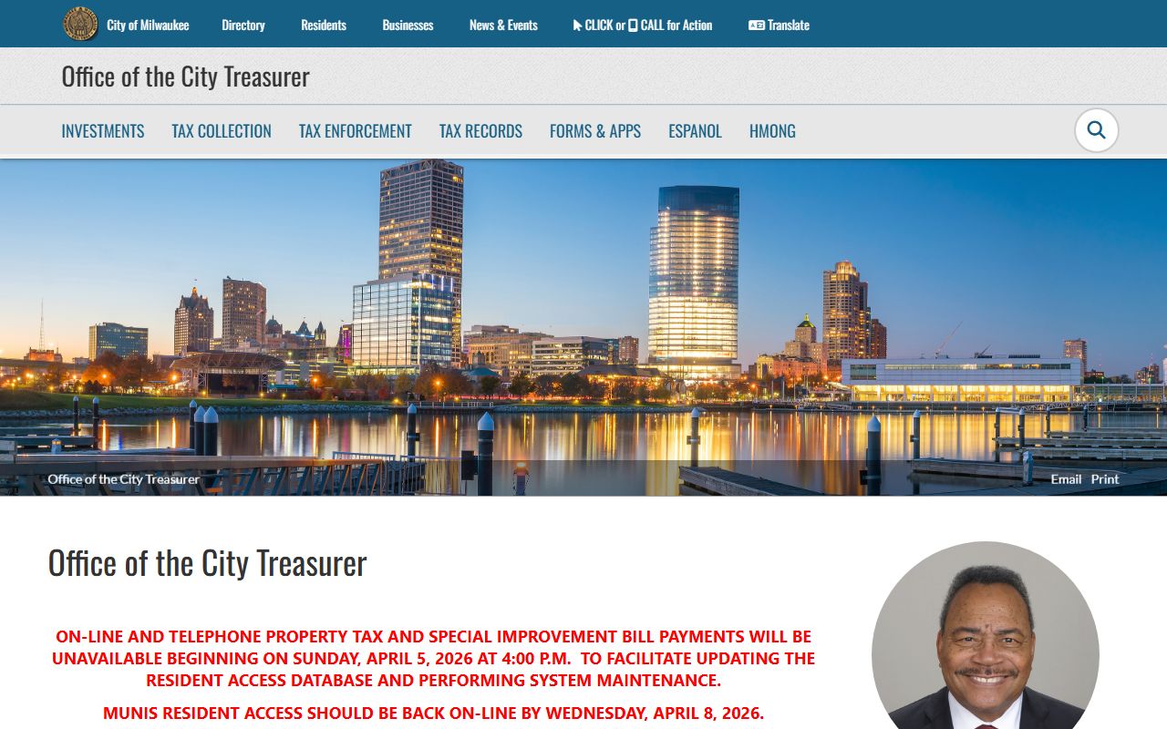 Milwaukee County Property Tax Records City of Milwaukee treasurer page