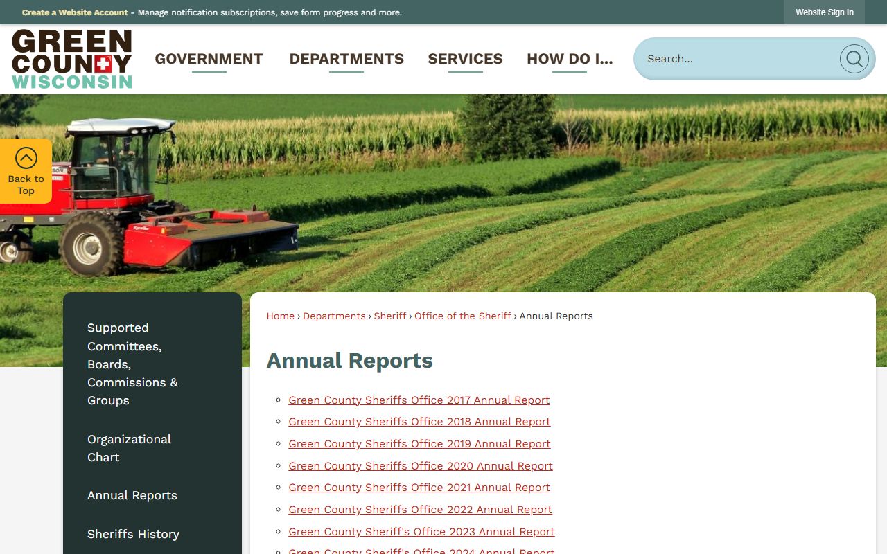 Green County Property Tax Records real property lister screenshot