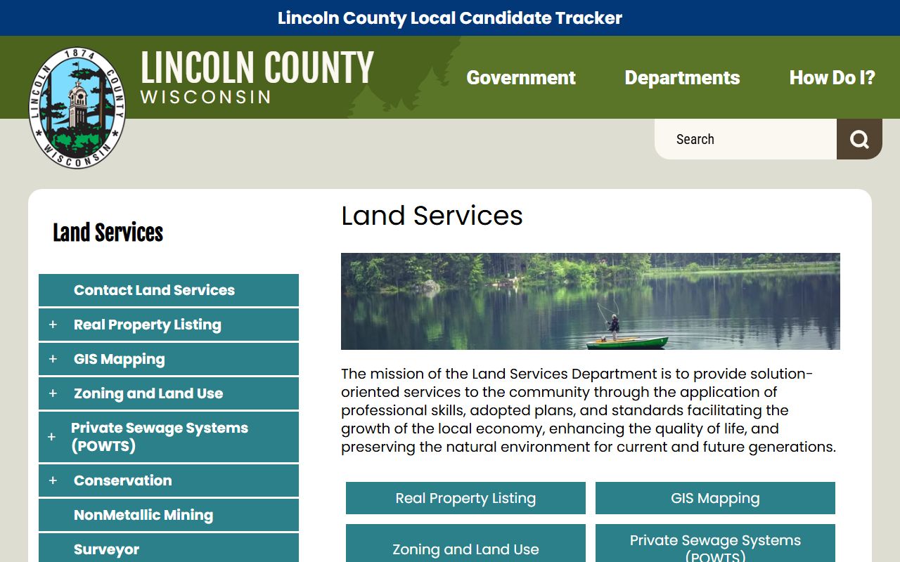 Lincoln County Property Tax Records land services screenshot