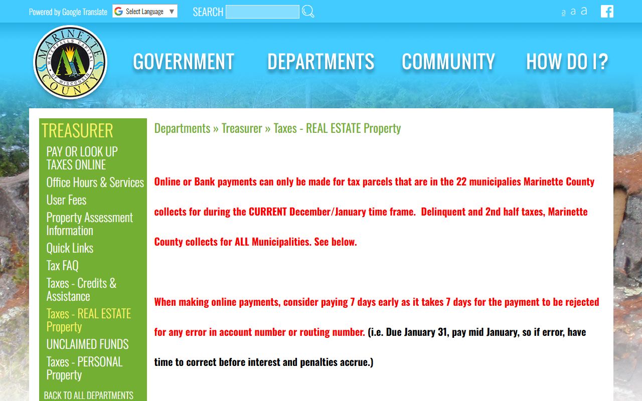 Marinette County Property Tax Records real estate timeline image