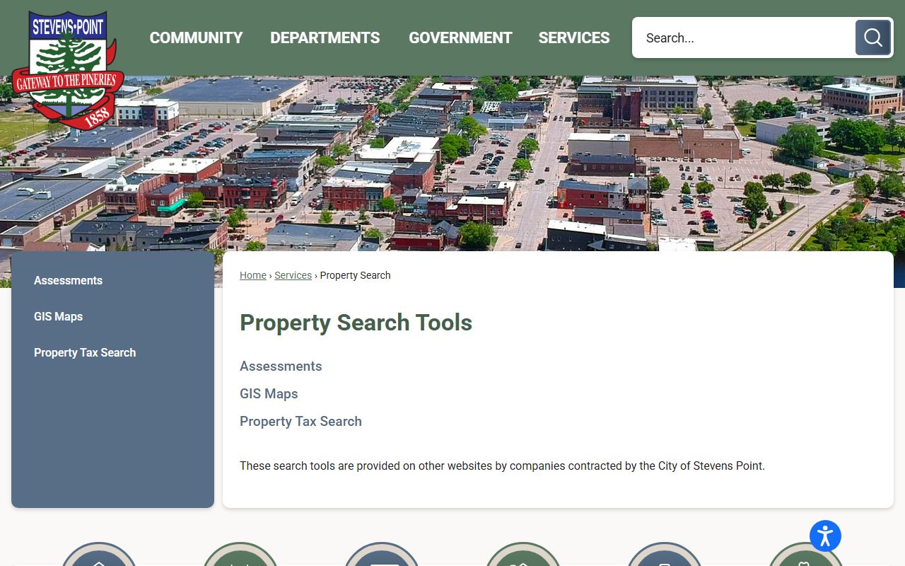 Stevens Point Property Tax Records property search tools
