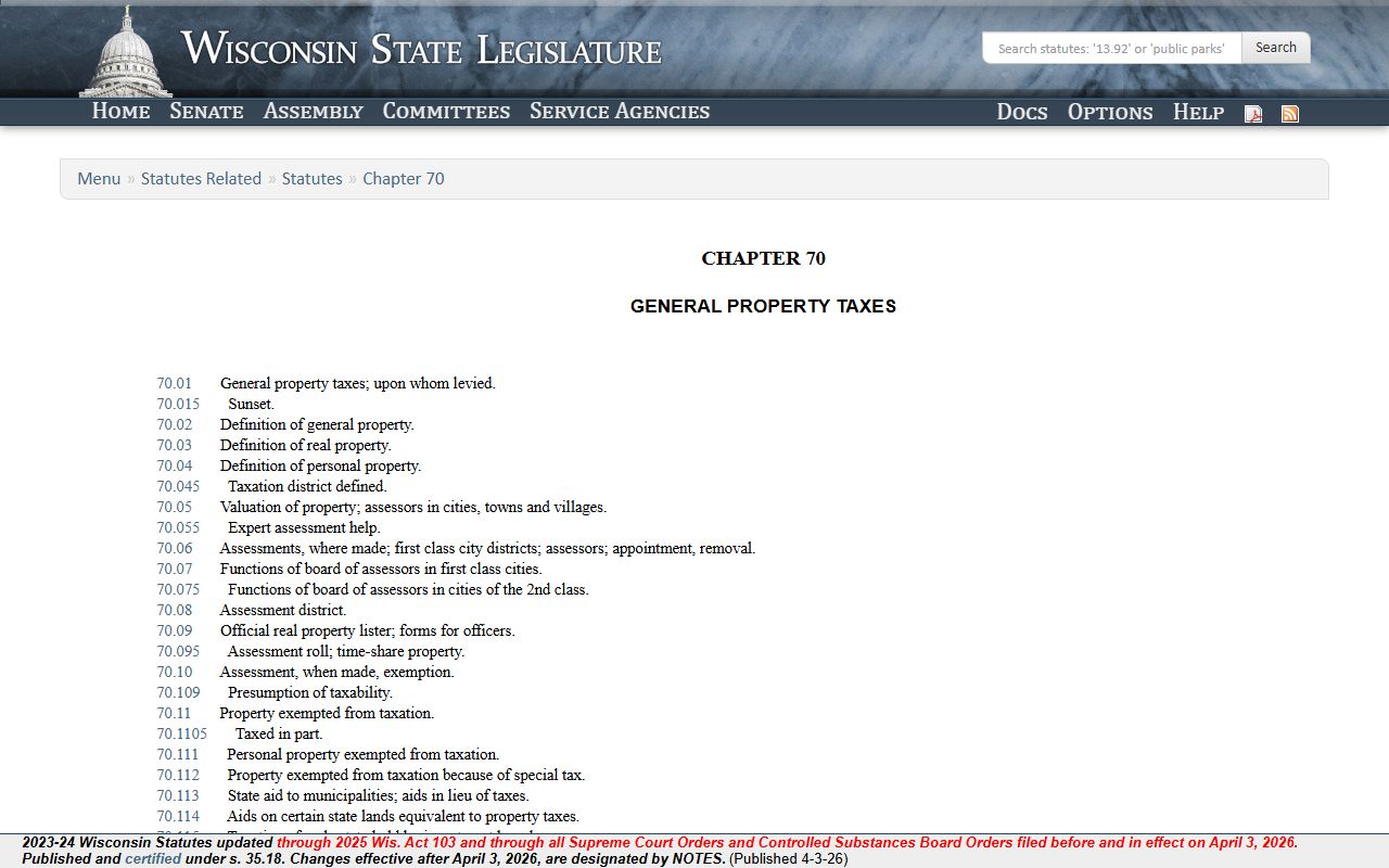 Racine County Property Tax Records reference image